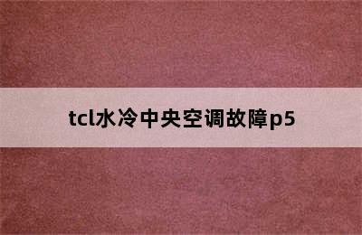 tcl水冷中央空调故障p5