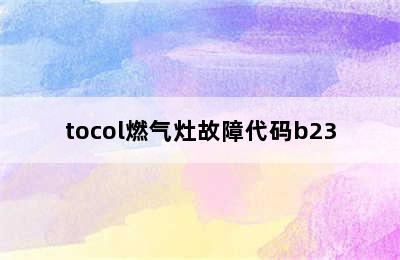 tocol燃气灶故障代码b23