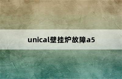 unical壁挂炉故障a5