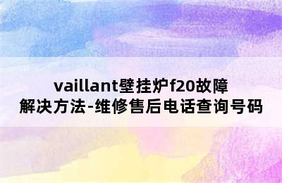 vaillant壁挂炉f20故障解决方法-维修售后电话查询号码