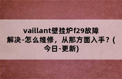 vaillant壁挂炉f29故障解决-怎么维修，从那方面入手？(今日-更新)