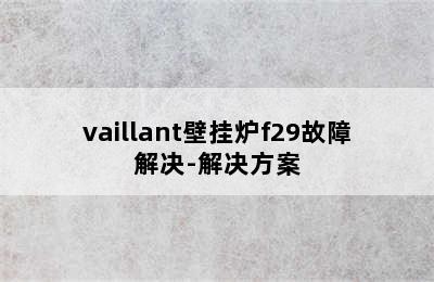 vaillant壁挂炉f29故障解决-解决方案