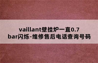 vaillant壁挂炉一直0.7bar闪烁-维修售后电话查询号码