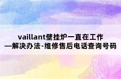 vaillant壁挂炉一直在工作—解决办法-维修售后电话查询号码