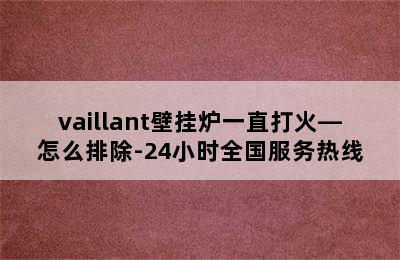 vaillant壁挂炉一直打火—怎么排除-24小时全国服务热线