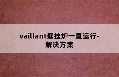 vaillant壁挂炉一直运行-解决方案