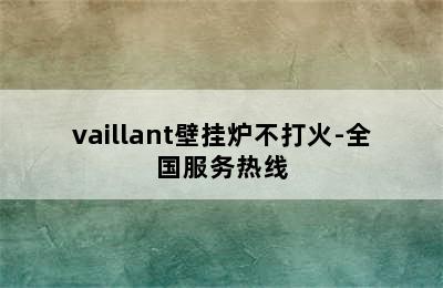 vaillant壁挂炉不打火-全国服务热线