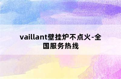 vaillant壁挂炉不点火-全国服务热线