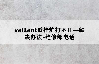 vaillant壁挂炉打不开—解决办法-维修部电话