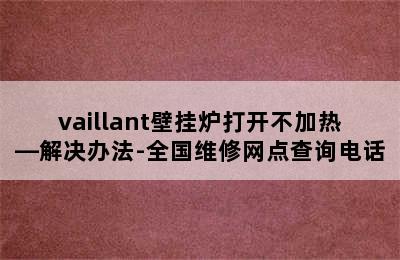 vaillant壁挂炉打开不加热—解决办法-全国维修网点查询电话