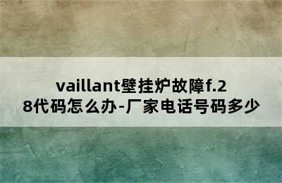 vaillant壁挂炉故障f.28代码怎么办-厂家电话号码多少