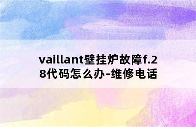 vaillant壁挂炉故障f.28代码怎么办-维修电话