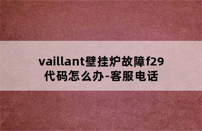 vaillant壁挂炉故障f29代码怎么办-客服电话