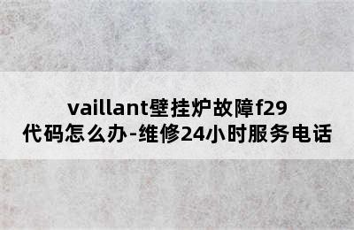 vaillant壁挂炉故障f29代码怎么办-维修24小时服务电话