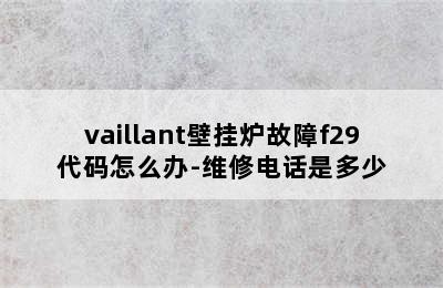 vaillant壁挂炉故障f29代码怎么办-维修电话是多少