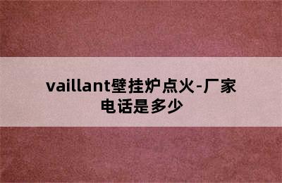 vaillant壁挂炉点火-厂家电话是多少