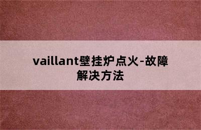 vaillant壁挂炉点火-故障解决方法