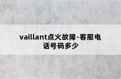 vaillant点火故障-客服电话号码多少