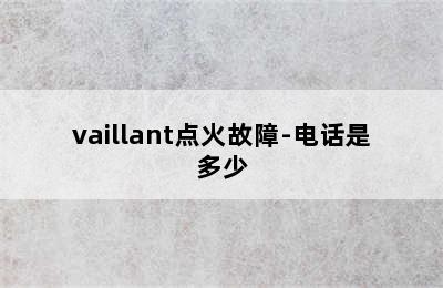 vaillant点火故障-电话是多少