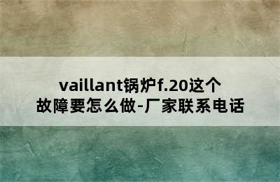 vaillant锅炉f.20这个故障要怎么做-厂家联系电话