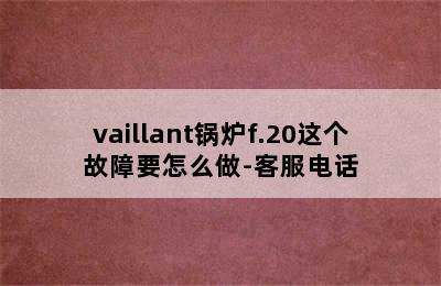 vaillant锅炉f.20这个故障要怎么做-客服电话