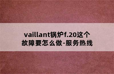 vaillant锅炉f.20这个故障要怎么做-服务热线