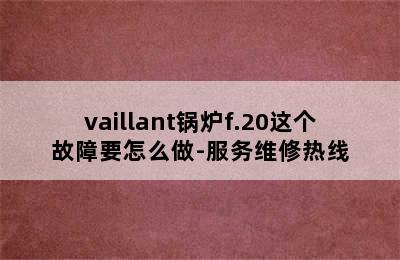 vaillant锅炉f.20这个故障要怎么做-服务维修热线