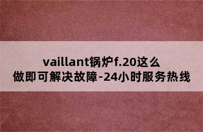 vaillant锅炉f.20这么做即可解决故障-24小时服务热线