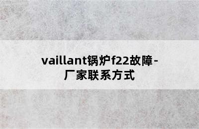 vaillant锅炉f22故障-厂家联系方式