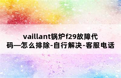 vaillant锅炉f29故障代码—怎么排除-自行解决-客服电话