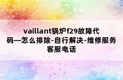 vaillant锅炉f29故障代码—怎么排除-自行解决-维修服务客服电话