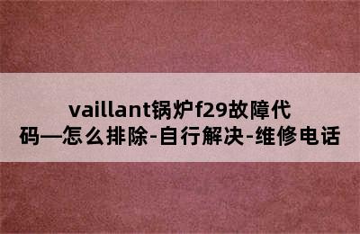 vaillant锅炉f29故障代码—怎么排除-自行解决-维修电话