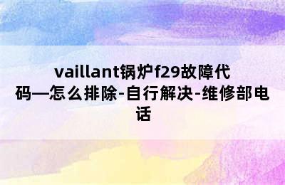 vaillant锅炉f29故障代码—怎么排除-自行解决-维修部电话