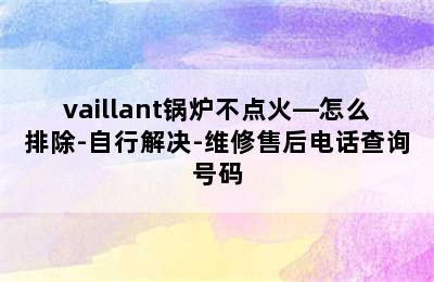 vaillant锅炉不点火—怎么排除-自行解决-维修售后电话查询号码