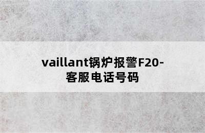 vaillant锅炉报警F20-客服电话号码