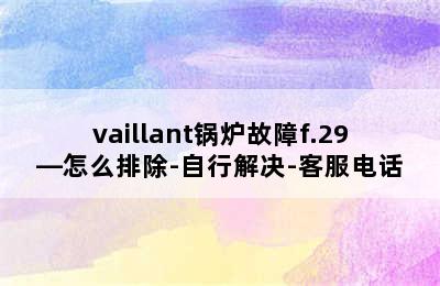 vaillant锅炉故障f.29—怎么排除-自行解决-客服电话