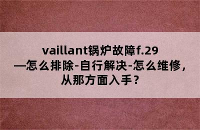 vaillant锅炉故障f.29—怎么排除-自行解决-怎么维修，从那方面入手？