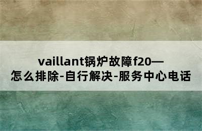 vaillant锅炉故障f20—怎么排除-自行解决-服务中心电话