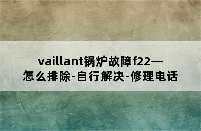 vaillant锅炉故障f22—怎么排除-自行解决-修理电话