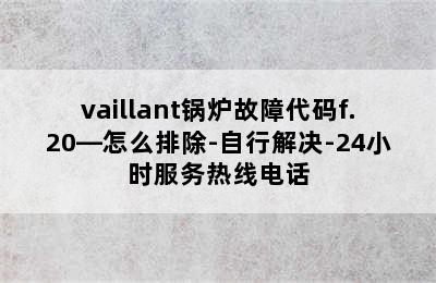 vaillant锅炉故障代码f.20—怎么排除-自行解决-24小时服务热线电话