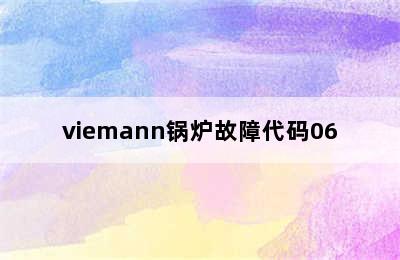 viemann锅炉故障代码06