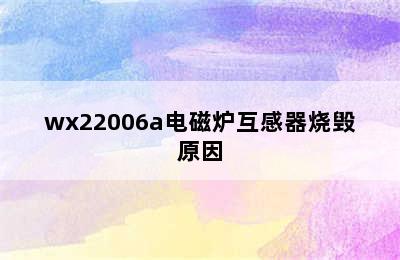 wx22006a电磁炉互感器烧毁原因