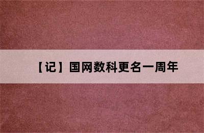 【记】国网数科更名一周年