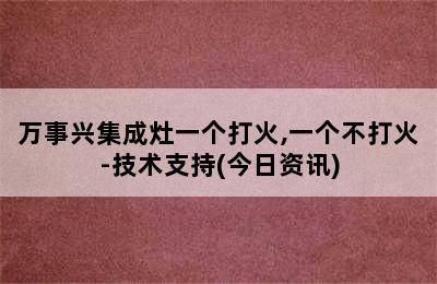 万事兴集成灶一个打火,一个不打火-技术支持(今日资讯)