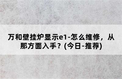 万和壁挂炉显示e1-怎么维修，从那方面入手？(今日-推荐)