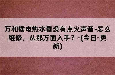 万和插电热水器没有点火声音-怎么维修，从那方面入手？-(今日-更新)