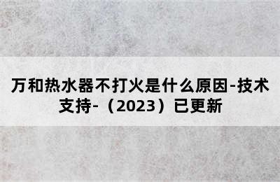 万和热水器不打火是什么原因-技术支持-（2023）已更新