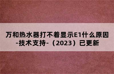 万和热水器打不着显示E1什么原因-技术支持-（2023）已更新