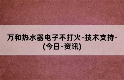 万和热水器电子不打火-技术支持-(今日-资讯)