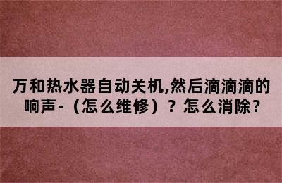 万和热水器自动关机,然后滴滴滴的响声-（怎么维修）？怎么消除？